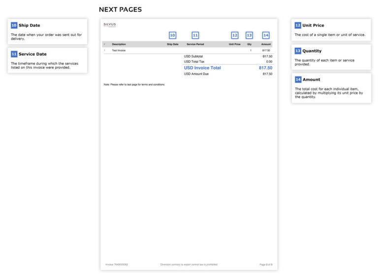 Silvus Invoice Overview